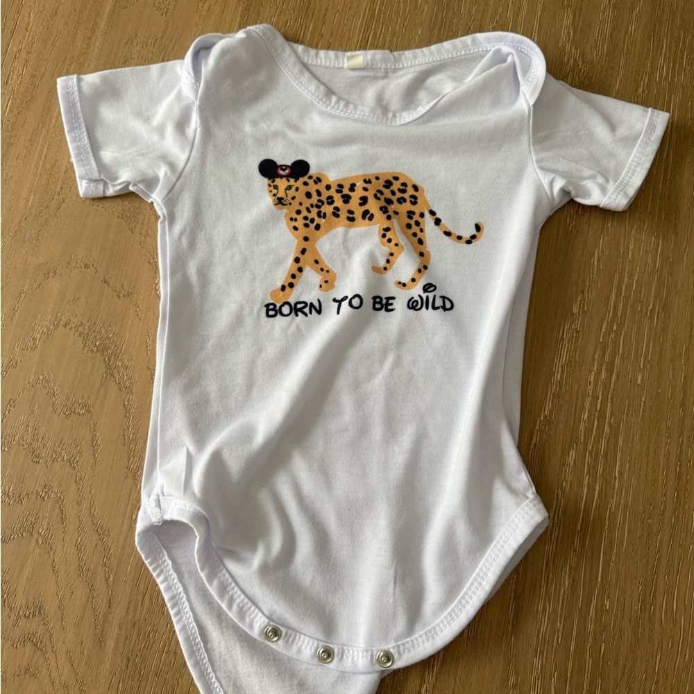Wild Safari White Bodysuit for Kids